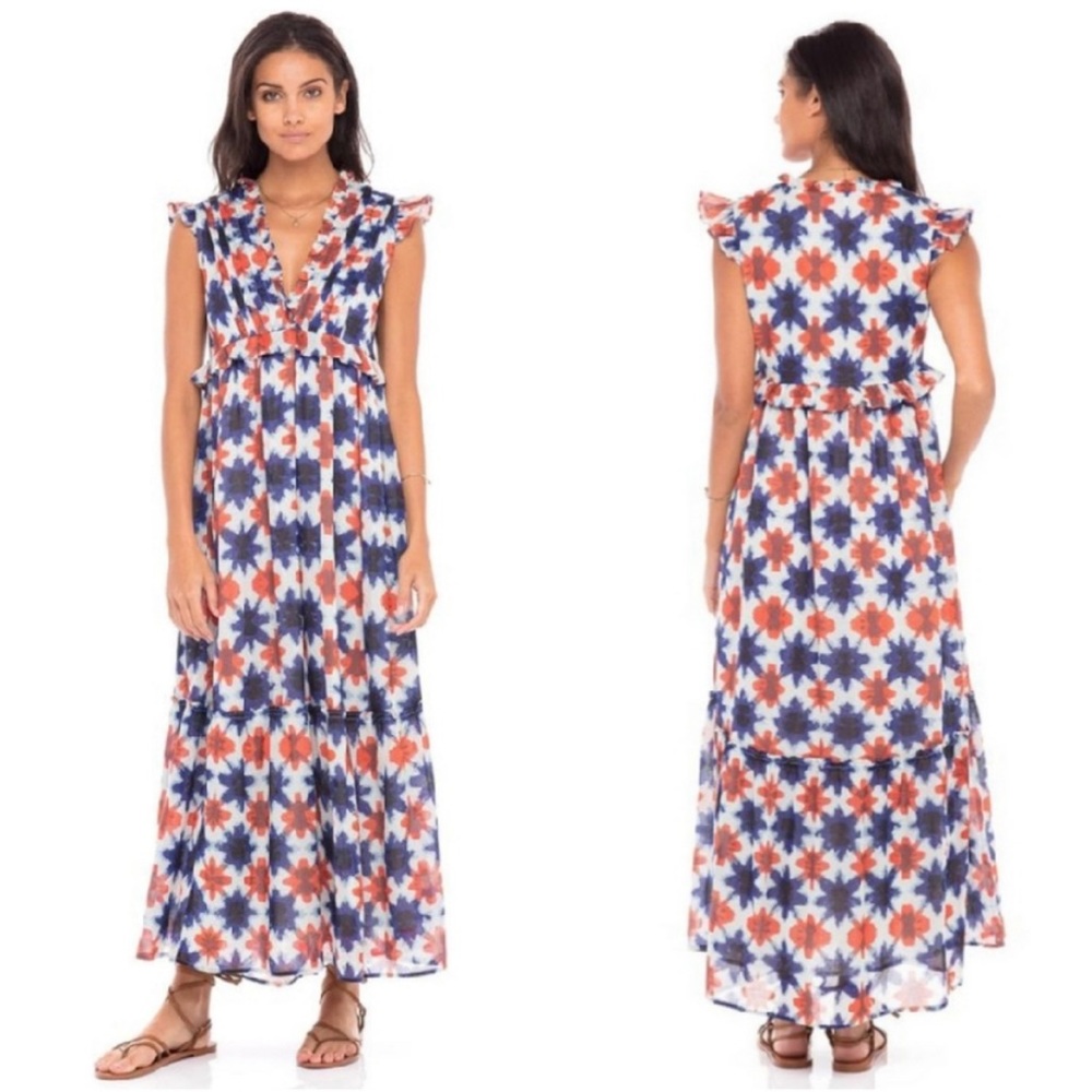 Banjanan Constance Maxi Dress in Shibori Dye Size Extra Small XS